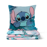 1 x RAW Customer Returns Jay Franco Disney Lilo and Stitch floral bedding for one person - children s bedding set including 80 x 80 cm pillowcase, machine washable cotton bed linen - RRP €22.99