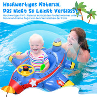 1 x RAW Customer Returns Herefun baby swimming ring, inflatable baby swimming aid with 2 water pistols, children s swimming trainer, baby airplane swimming seat, baby swimming ring, children s boat swimming ring for toddlers from 1-6 years - RRP €32.99