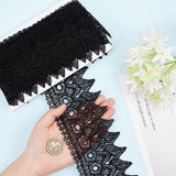 1 x Brand New GORGECRAFT Venise Lace Lace Ribbon 90mm Wide Embroidered Edge Trimming Black Wavy Trimming Ribbon DIY Sewing Curtain Accessories Crafts Wedding Applique, 5 Yards - RRP €22.8