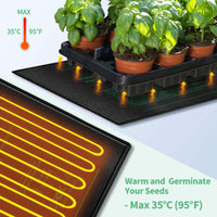 1 x RAW Customer Returns Grenebo Heating Mat Plants with Large Thermostat 20.75 x 10 Inches Heat Mat Reptile Dragon Temperature Heating Pad Amphibian Pet Mat Warmer Bed Mat - RRP €27.22