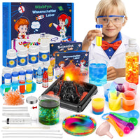 1 x RAW Customer Returns 56 Experiment Set for Children - School Laboratory Experiment Boxes, Educational Toys for Boys and Girls Ages 3 to 9, Grow Crystals, Create Rainbow Rain - RRP €21.42