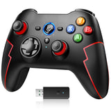 1 x RAW Customer Returns EasySMX Wireless PC Controller Game Controller PC Wireless Bluetooth Gamepad with Hall Trigger Dual Vibration Turbo function, compatible with PC PS3 Switch Android TV TV Box Mobile Phone Tablet Laptop Red - RRP €27.53