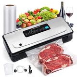 1 x RAW Customer Returns Vacuum sealer INK-VS02-7-in-1 vacuum sealer with 5 vacuum bags, 85 Kpa vacuum sealer professional for food, double weld seam, ideal for kitchen and restaurant food preservation - RRP €80.32