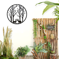 4 x Brand New Pduoduo 30cm Black Metal Wall Art Moose and Tree , Metal Wall Decoration, For Indoor Outdoor Garden Fence Decor 11.8inch,Moose3  - RRP €55.84