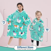 4 x Brand New JULGIRL Kids Hoodie Oversized Animal Sherpa Fleece Wearable for Teens Super Soft Warm Cute Flannel Novelty Sweatshirt with Pockets Kids Girls Boys 6-13 Years - RRP €61.24