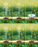 1 x RAW Customer Returns Biling Solar Fountain Pumps 7.5W Solar Pond Pump with Battery, 3600 mAh Battery Solar Fountain, Solar Water Pump Floating Fountain, Pump with 10 Fountain Styles for Garden, Water Features, Bird Bath - RRP €39.99