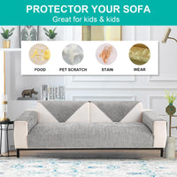 1 x RAW Customer Returns Soft Chenille Sofa Cover 1 2 3 4 Seater L Shape Sofa Couch Cover Corner Sofa, 2024 New Universal Non-Slip Sofa Cover, Solid Thick Structured Sofa Protector for Living Room Gray, 90x160cm  - RRP €25.99