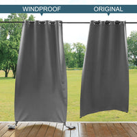 1 x RAW Customer Returns PONY DANCE outdoor curtains with weighted bags - outdoor curtain weatherproof for balcony terrace sun protection curtain thermal curtains with eyelets, 2 pieces H 213 x W 132 cm, Biscotti Beige - RRP €51.1