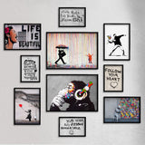 1 x RAW Customer Returns Giallobus - Set of 10 Wall Posters - Banksy - Banksy Collection 1 - Coated Paper - 2 x A3 42x30cm 4 x A4 30x21cm 4 x A5 21x15cm - Without FRAMES - Modern Living Room Prints - RRP €30.84