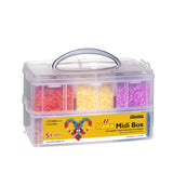 1 x RAW Customer Returns Panduro Hama iron-on beads Midi in a stackable storage box - 12,000 pieces of colorful beads in 12 colors - craft set for children aged 5 and over - RRP €33.14