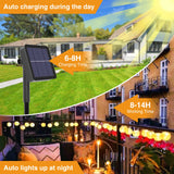 4 x RAW Customer Returns btfarm Solar Fairy Lights Lantern Outdoor 6.5 m LED 8 Mode Lantern Outdoor IP65 Waterproof Solar Fairy Lights Decoration for Garden, Balcony, Terrace, Yard Warm White  - RRP €75.96