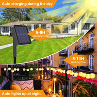 5 x RAW Customer Returns btfarm Solar Fairy Lights Lantern Outdoor 6.5 m LED 8 Mode Lantern Outdoor IP65 Waterproof Solar Fairy Lights Decoration for Garden, Balcony, Terrace, Yard Warm White  - RRP €94.95