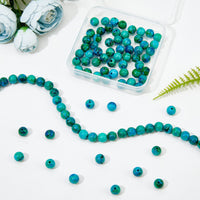 1 x RAW Customer Returns OLYCRAFT About 93 99pcs Natural Chrysocolla Beads 8mm Round Gemstone Beads with Hole Dyed Natural Stone Bead Loose Beads for Bracelet Necklace Jewelry Making - RRP €8.89