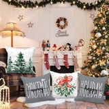 3 x Brand New Lanpn 4 pieces cushion cover Christmas cushion cover 40 x 40 cm, modern winter forest decorative Christmas cushions 40 x 40 for Christmas decoration Christmas bed linen sofa decorations gray  - RRP €33.27