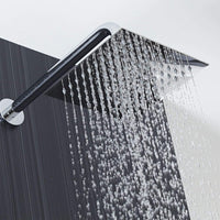 1 x RAW Customer Returns JINYOMFLY 8 Inch Rain Shower Head Made of 304 Stainless Steel, Adjustable Rain Shower Head with Anti-Limescale Nozzles, Rain Shower Head with Self-Cleaning Nozzles Square  - RRP €18.68