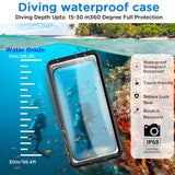 1 x RAW Customer Returns AICase waterproof mobile phone case with self-check function underwater housing mobile phone case for photography universal size for iPhone 15 14 13 11 12 Samsung S24 LG, Google Xiaomi Motorola - RRP €30.24