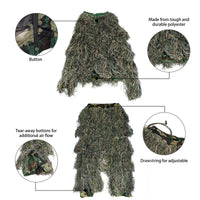 1 x RAW Customer Returns Goetland 5 Pieces Ghillie Camouflage Suit Men Ghillie Suit Hunting Suit Forest Jungle Universal Size for Hunting All Saints Hoax - RRP €45.88