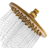 1 x RAW Customer Returns Antique Brushed Brass Round Fixed Shower Head 8 Inch Waterfall Shower Head With Filter Suitable For Bathroom Shower G1 2 Connector Vintage Style Bronze - RRP €41.99