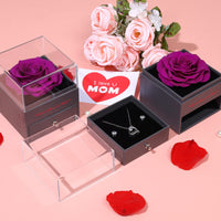 21 x Brand New Faneeyo Gifts for Mom, Eternal Rose Flower Preserved Rose Gifts with Heart Necklace and Earrings for Mother s Day Valentine s Day Birthday Gifts for Mom Grandma.Crystal Red - RRP €428.4