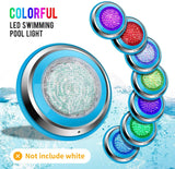 1 x RAW Customer Returns Roleadro Submersible LED Pool Light, 47W Multicolor RGB Pool Lights IP68 Waterproof Pool Lamp with Remote Control, Wall Mounted Pool Light, 12 V AC DC, 5ft Cable - RRP €64.97