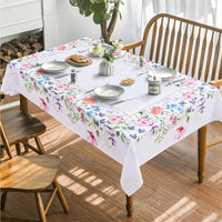 1 x RAW Customer Returns Alishomtll Floral Tablecloth, Spring and Summer Garden Tablecloth, Outdoor Waterproof Washable Tablecloths, Kitchen Living Room Polyester Table Linen, Picnic Party Decoration, 140x240cm - RRP €22.22