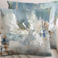 5 x Brand New VCQPDEE Decorative pillowcases - Abstract pillowcase 45x45 cm - Set of 2 in blue, brown, grey - Country house style pillowcases - Soft square country house pillowcases for couch, sofa bed, car - RRP €65.5