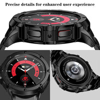 1 x RAW Customer Returns SUPLINK Stainless Steel Metal Bracelet Case Compatible with Samsung Galaxy Watch 5 Pro Bracelet 45mm,Rugged Protective Case for Smartwatch Samsung watch 5 pro bracelet men,Black - RRP €31.25