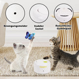 2 x RAW Customer Returns Pet Prime Automatic Cat Toy, Electronic Cat Toy, Cat Butterfly Toy, Cat Toy Self-Entertainment with 360 Rotating Butterfly Sensor Mode - RRP €42.34