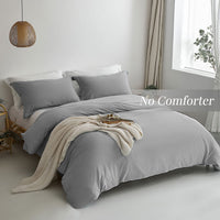 2 x Brand New MILDLY bed linen 200x220 grey 2 pieces, 100 microfibre plain bed linen set with 2 pillowcases 80x80 cm, OekoTex certified suitable for allergy sufferers, bed linen with zipper - RRP €66.52