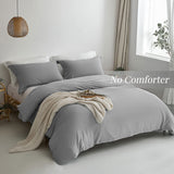 1 x Brand New MILDLY bed linen 135x200 grey 4 pieces, 100 microfibre plain bed linen set with 2 pillowcases 80x80 cm, OekoTex certified suitable for allergy sufferers, bed linen with zipper - RRP €30.62