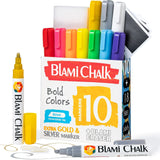 3 x RAW Customer Returns Blami Arts 4 Pieces Chalk Pens with Sponge for Window, Glass, Blackboard, Whiteboard, Washable Chalk Marker - 6mm Tip for Adults Children - Extra White - RRP €50.4