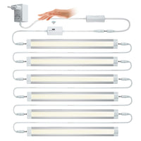 1 x RAW Customer Returns LAMPAOUS LED cabinet lighting, dimmable, neutral white light strip, sensor light, hand wave switch, 6 x 4 W, total 24 W for night light, wardrobe, under-cabinet lights, kitchen lamps, cabinet, garage, pack of 6 - RRP €46.38