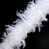 1 x RAW Customer Returns wangruida 1.8m 90g White Chandelle Boa Turkey Feathers. for dancing wedding craft party costume decoration - RRP €18.99