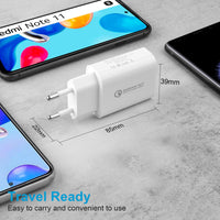 8 x RAW Customer Returns 4 Pieces USB Charger, 18W Quick Charge 3.0 Fast Charger Charging Plug for Samsung Galaxy S23 S22 S21 S20 FE S10 S9 S8 S7 S6 A03 A13 A34 A71 A51 A53 Z Flip3 Z Fold2 5G, Huawei, Xiaomi, Cell Phone - RRP €159.92