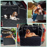 1 x RAW Customer Returns CALIYO dog trunk protection, waterproof dog blanket for cars, trunk protection mat for dogs, station wagons, vans and SUVs, trunk blanket for dogs with bumper protection, extra strong padding. - RRP €30.95