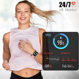 1 x RAW Customer Returns IDEALROYAL Smartwatch, Fitness Tracker 1.4 inch Wristwatch Waterproof IP67 with Heart Rate Monitor, Sleep Monitor, Pedometer, Stopwatch, Sports Watch Smart Watch iOS Android Mobile Phone for Women Men - RRP €21.99