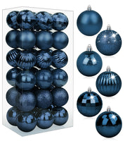 1 x RAW Customer Returns Christmas Baubles, 36 Pcs Navy Blue Christmas Baubles, Christmas Decorations, Christmas Tree Decorations, Blue Baubles, Baubles for Christmas, Festive Holidays, Home, Tree Decorations - RRP €22.18