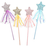 1 x RAW Customer Returns FANTESI 4 Pack Magic Wands for Kids, Star Magic Wand Princess Magic Wand Fairy Glitter Star Magic Wand Fairy Wand for Girls, Christmas Halloween Birthday Party Decoration Pink, Purple, Money, Blue  - RRP €7.04