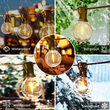 1 x RAW Customer Returns Svater Outdoor Fairy Lights Dimmable 30m, G40 LED Fairy Lights Bulbs Outdoor 52 Plastic Bulbs Waterproof IP45, Timer Linkable for Outdoor, Patio, Trees, Party Decoration, 2700K Warm White - RRP €66.88