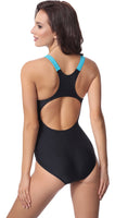 1 x RAW Customer Returns aQuarilla Women s Swimming Suit AQ87 Black Ocean, 38  - RRP €30.24