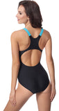 1 x RAW Customer Returns aQuarilla Women s Swimming Suit AQ87 Black Ocean, 38  - RRP €30.24