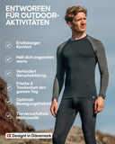 1 x RAW Customer Returns DANISH ENDURANCE Merino Thermal Underwear Set Men Dark Gray L - RRP €85.61