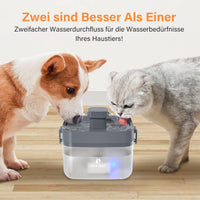 1 x RAW Customer Returns Water fountain for cats 1.5L automatic cat fountain, USB port 20dB ultra-quiet cat drinking fountain with mini water tank for cats and dogs - gray ELS PET  - RRP €19.99