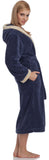 1 x RAW Customer Returns L L Women s Hooded Bathrobe LL0030 Navy Blue Angora, S  - RRP €22.68