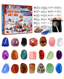 1 x RAW Customer Returns MEIGBFR 2023 Crystal Advent Calendar, Christmas Countdown Calender, 24 Pcs Natural Mineral Gemstones, Christmas Gifts for Children Girls Boys Geology Enthusiasts - RRP €15.6