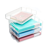 1 x RAW Customer Returns EXERZ Paper Sorters 4 Stackable Letter Trays, 4 Tier Desk Tray, Document Tray, Desktop Organizer, Metal for Office School Home - RRP €30.79