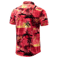 1 x RAW Customer Returns JKLPOLQ Men s Hawaiian Shirt Floral Casual Short Sleeve Summer Shirts Hawaii Beach Print Shirt for Vacation Yellow, XL  - RRP €23.8