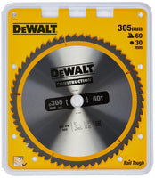 1 x RAW Customer Returns DEWALT DT1960-QZ Construction Circular Saw Blade, for Stationary Machinery, 305 x 30 mm, 60 Teeth - RRP €32.08