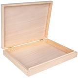 1 x RAW Customer Returns Creative Deco A4 wooden box with lid 34 x 25.3 x 5.3 cm Unpainted storage box made of untreated pine Wooden box Ideal box for storing valuables, toys, documents - RRP €20.27