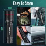 1 x RAW Customer Returns GEARLITE LED Mini Rechargeable Flashlight, 2000 Lumens, Extremely Bright with 3 Modes, Zoomable, Long Running Time, IP65 Waterproof Flashlight for Camping, Fishing, Outdoor Pack of 2  - RRP €15.99